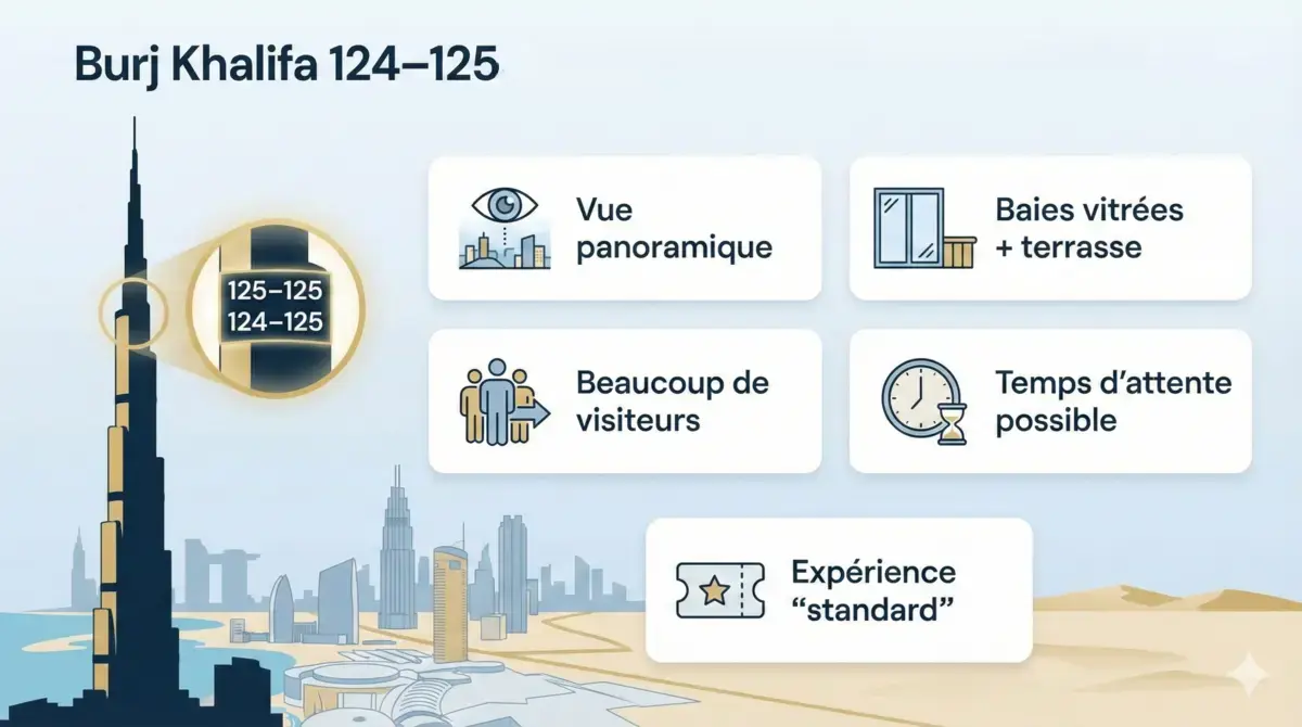 Illustration de la Burj khalifa pour les étages 124-125